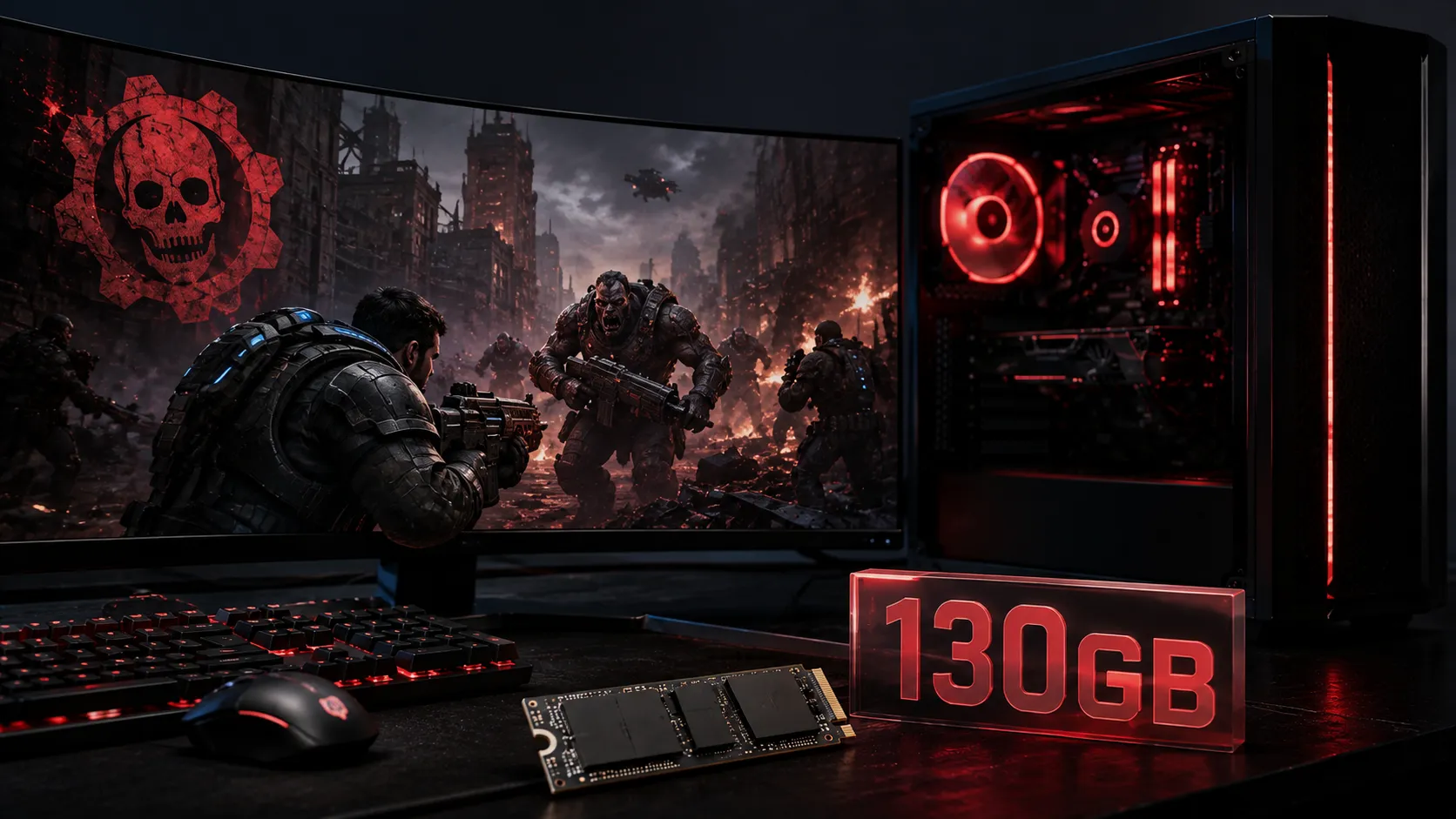 『Gears of War: E-Day』推奨スペックとおすすめゲーミングPC|ストレージ130GBの理由とベータ実測でわかった重さ【2026年10月6日発売】