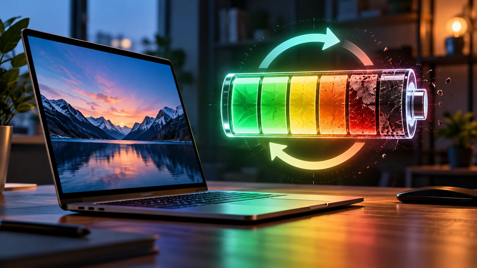 ゲーミングノートPCのバッテリー寿命はどれくらい?常時AC接続での劣化と交換の目安