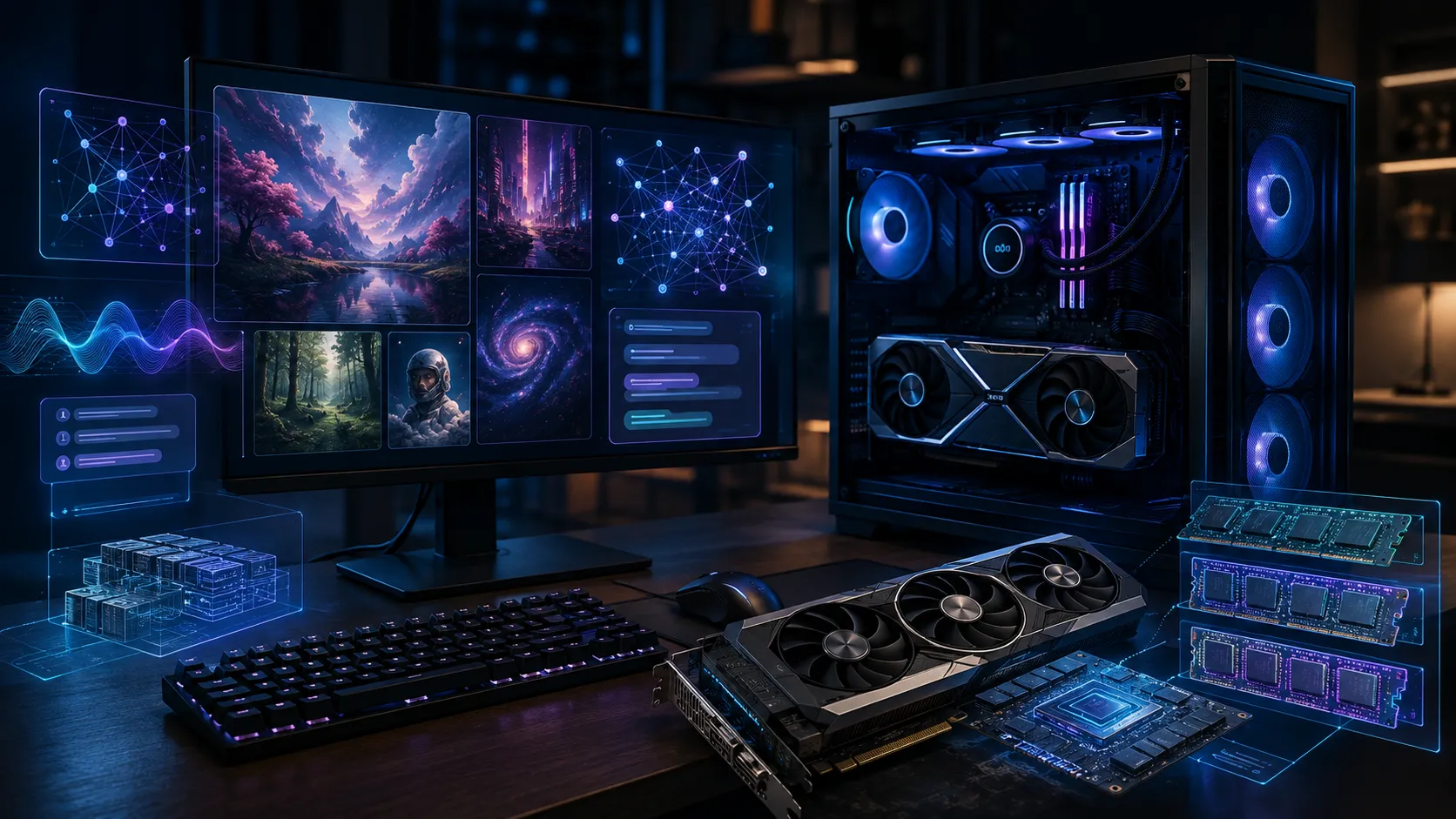 ゲーミングPCでローカルAIを動かすには|画像生成・LLMに必要なVRAMとGPUの選び方【2026年8月】