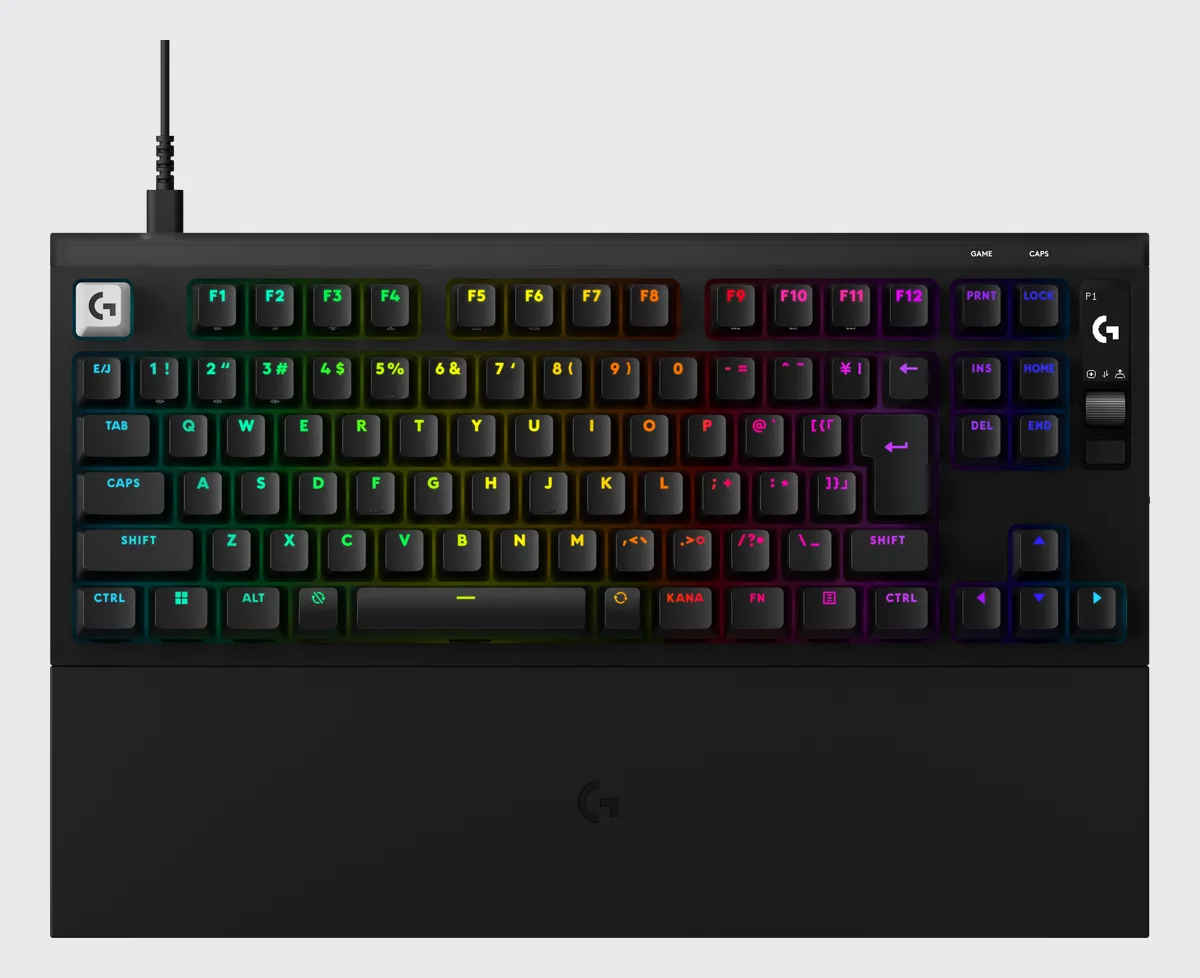 PRO X2 RAPID ブラック 日本語配列を真上から見た製品画像