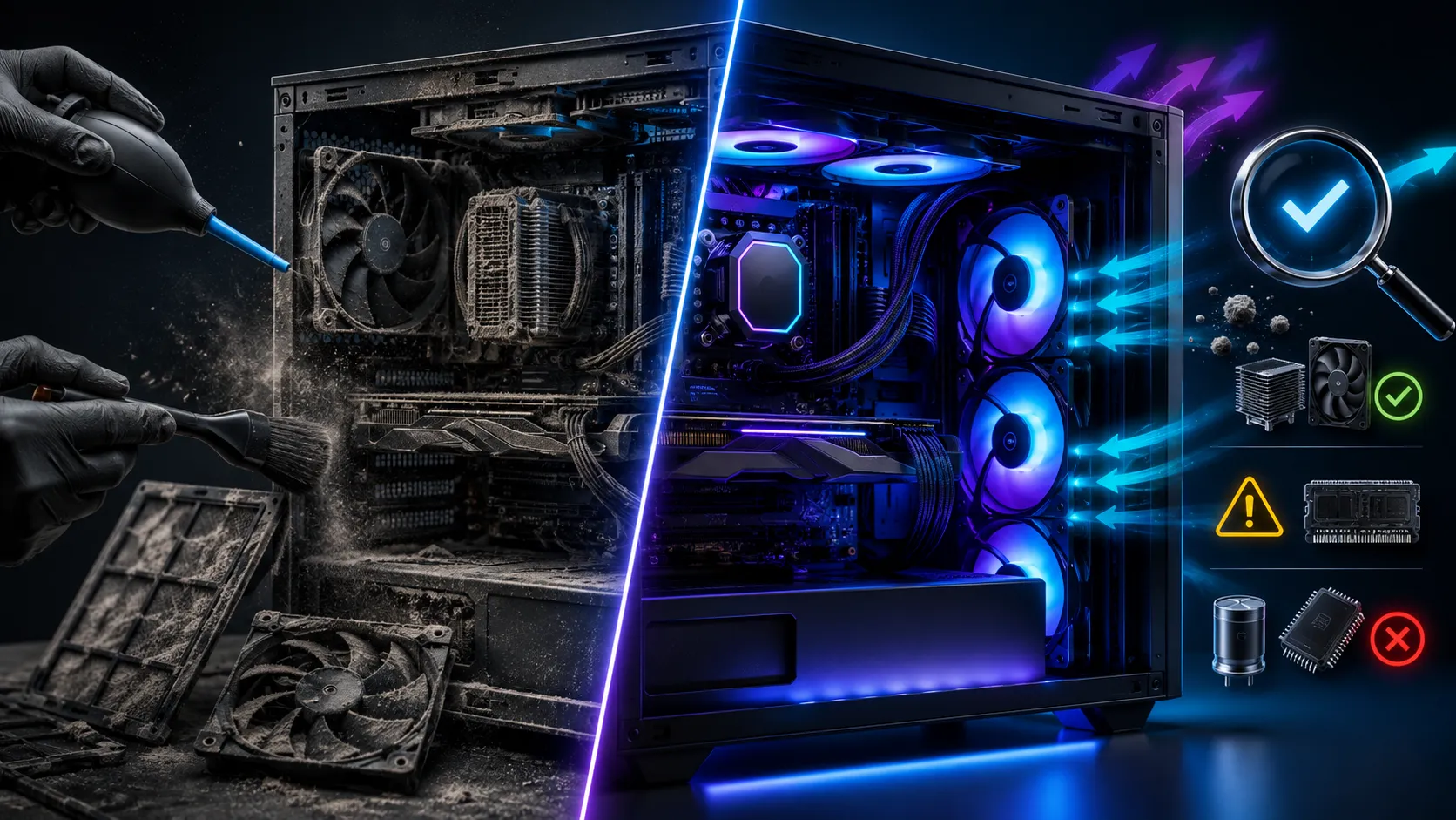 ゲーミングPCの掃除・メンテナンス完全ガイド｜掃除で直る症状と直らない症状の見分け方【2026年版】