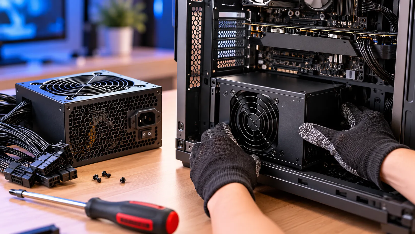 電源ユニット(PSU)の交換方法・やり方|モジュラーケーブル流用の危険と12V-2x6の確認手順