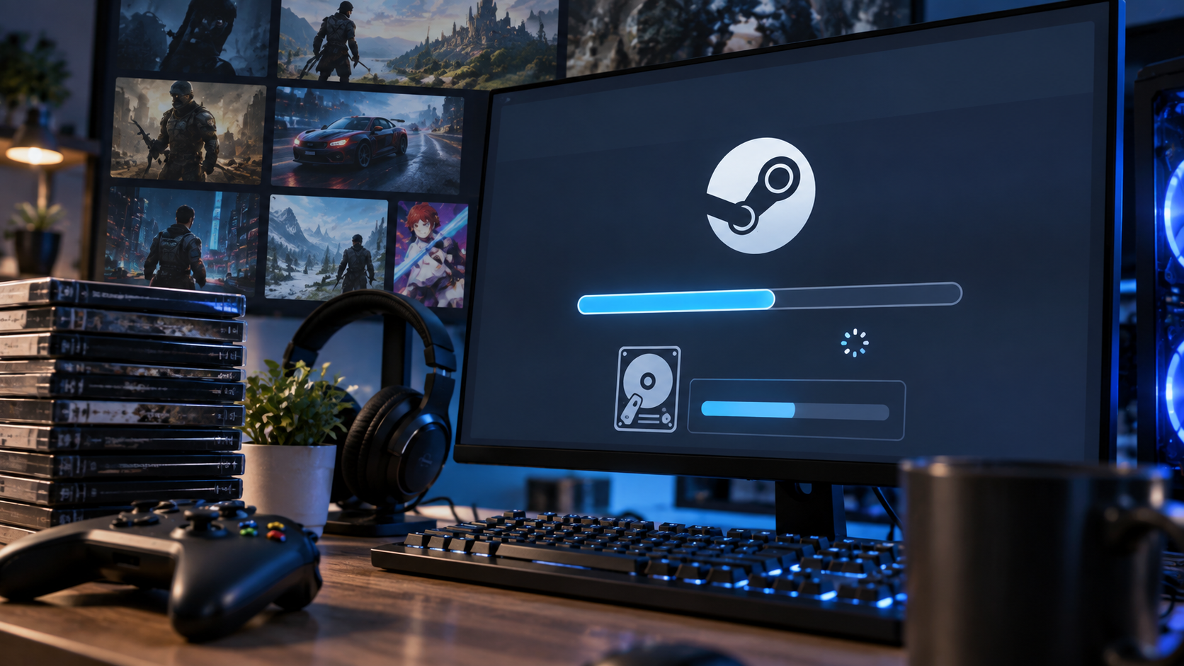 Steamの「容量を確保しています」で進まない・フリーズする原因と直し方