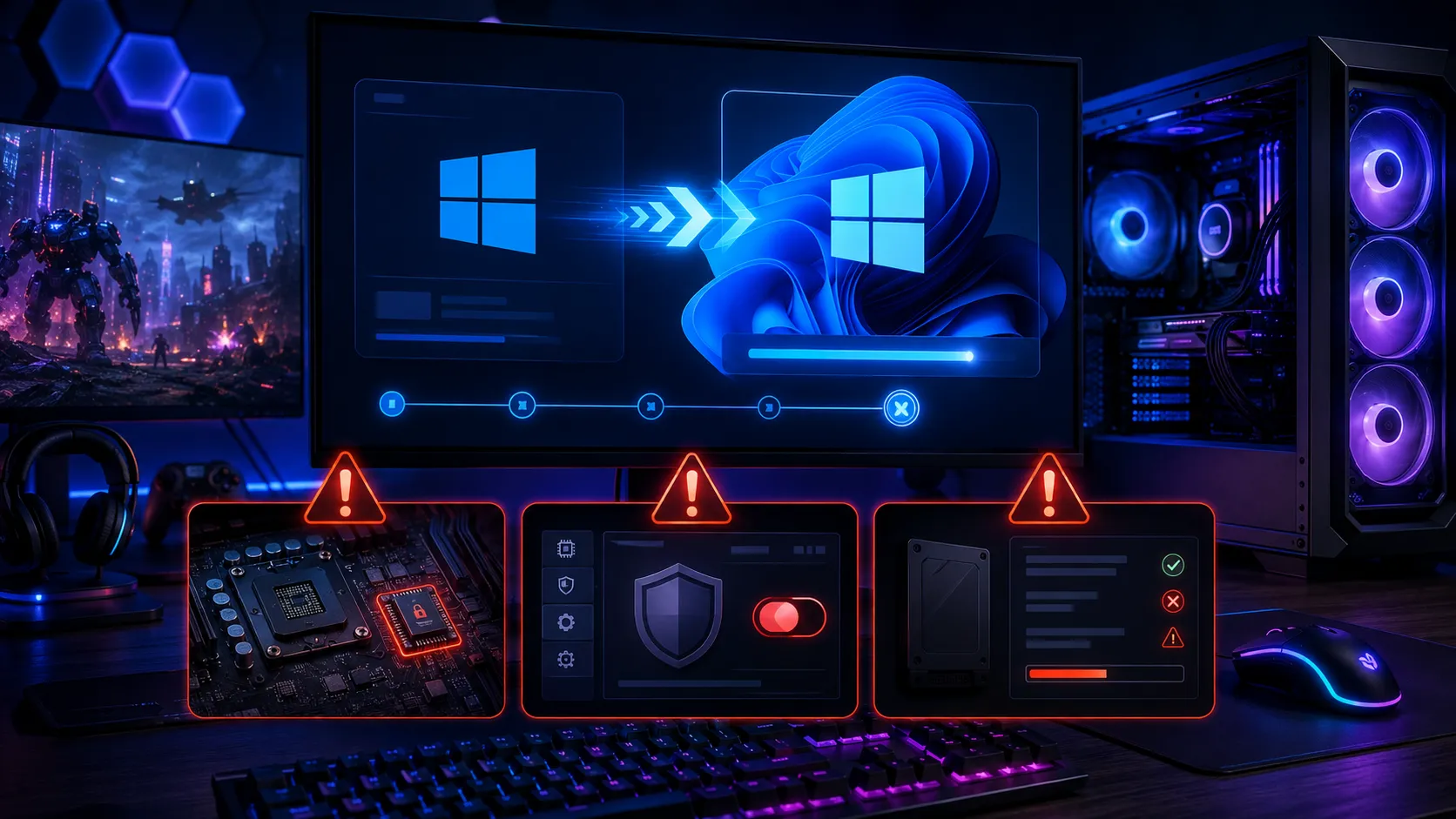 Windows 11へのアップグレード手順|ゲーマーがつまずく3か所【2026年8月】