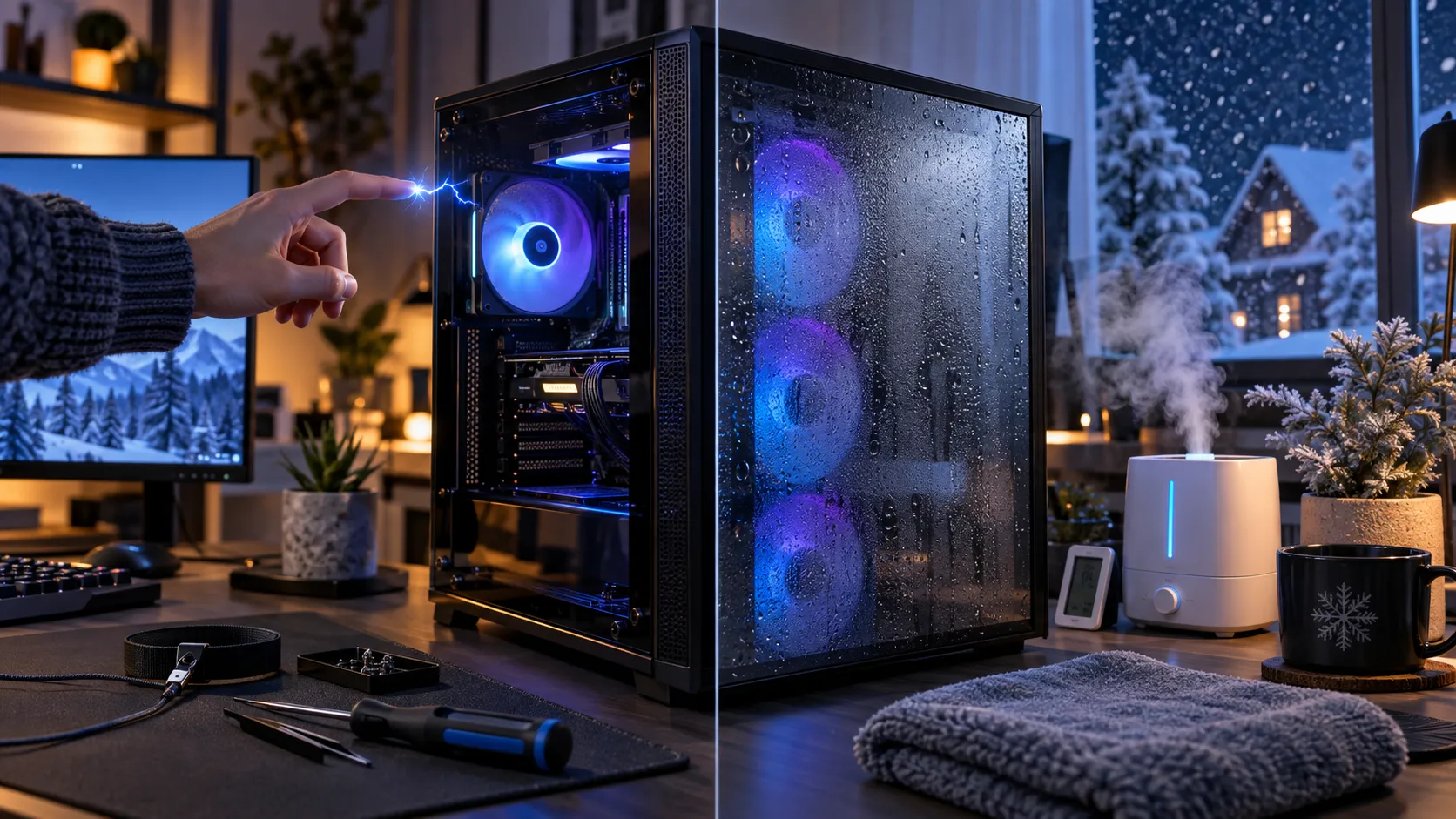 冬のゲーミングPCの静電気・結露対策|感じない静電気ほど危険です【2026年版】